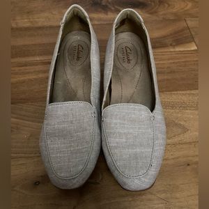 Grey Clarks loafers